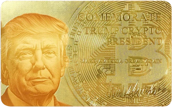 Commemorate Trump Crypto President Gold Card