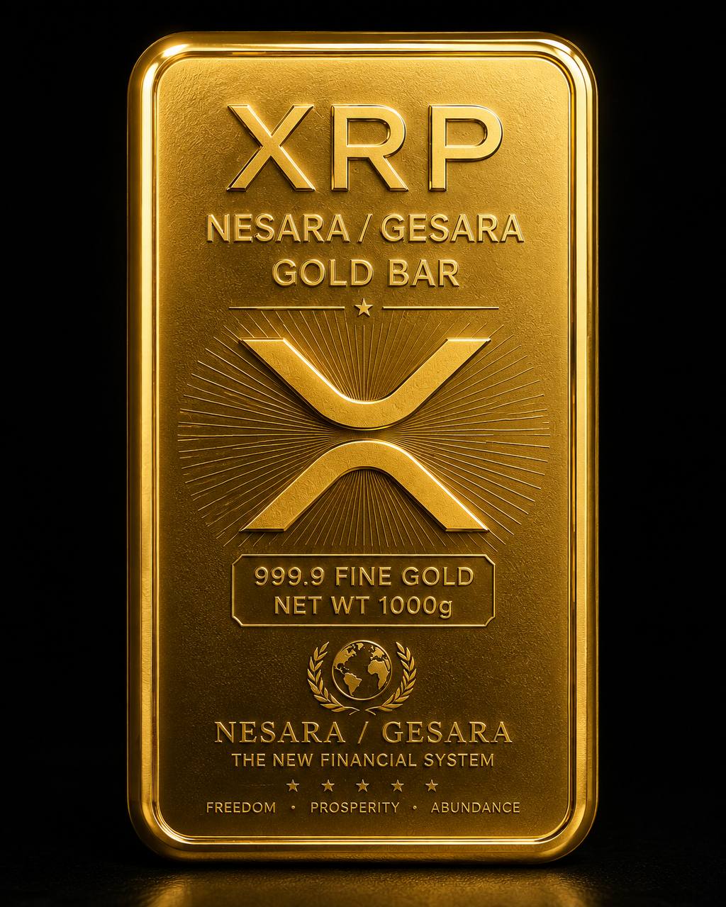XRP NESARA/GESARA Gold Bar – Exclusive Limited Edition